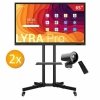 Monitor interaktywny 65 cali NewLine, Zestaw: 2 x monitor 65 LYRA PRO + 2 x kamera ModCam+ + 2 x podstawa mobilna