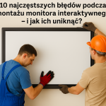 10 najczęstszych błędów podczas montażu monitora interaktywnego – i jak ich uniknąć?