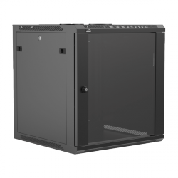 CAYMON WPR612R/B 19” wall mount rack - 12 units - 600mm depth - Removable back Black version