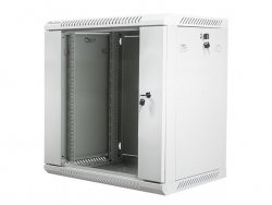 Lanberg Szafa instalacyjna wisząca 19'' 12U 600X450mm szara (drzwi       szklane)