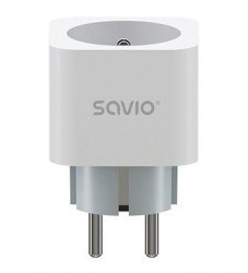 Savio Inteligentne gniazdko Wi-Fi 16A Pomiar zużycia energii, wielopak 3 szt., AS-01, białe