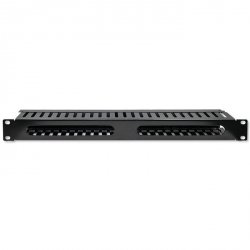 Qoltec Organizer kabli do szaf RACK 19 cali | 24 porty | 1U