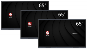 Zestaw 3x monitor interaktywny Avtek TS 8 Mate 65 cali  + 3x Avtek Soundbar 2.1 ver.2