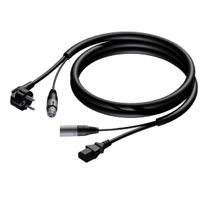 Procab CAB402/20 Schuko power male & XLR female - euro power female & XLR male - 3 x 2.5 mm? 20