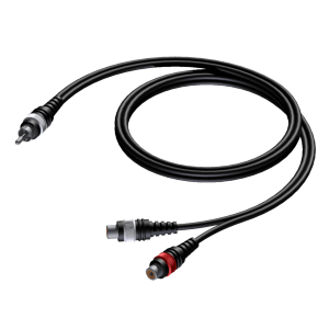 Procab CAB727/0.25 RCA/Cinch male - 2 x RCA/Cinch female 0,25 meter