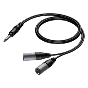 Procab CAB733/1.5 6.3 mm Jack male stereo - 2 x XLR male 1,5 meter