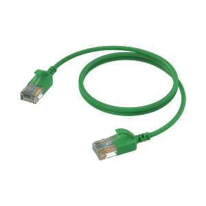PROCAB CSD560G/0,5 Kabel sieciowy Slimline - CAT6A RJ45 - RJ45 U/UTP Wersja zielona - 0,5 ma