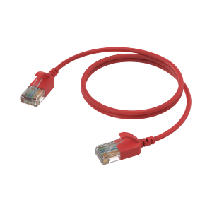 PROCAB CSD560R/1.5 Kabel sieciowy Slimline - CAT6A RJ45 - RJ45 U/UTP wersja czerwona - 1,5 ma