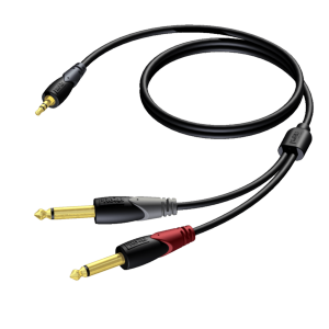 PROCAB CLA713/1.5 3.5 mm Jack male stereo - 2 x 6.3 mm Jack male mono 1,5 meter
