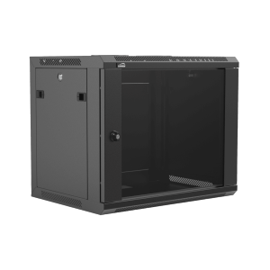 CAYMON WPR409R/B 19” wall mount rack - 9 units - 450mm depth - Removable back Black version