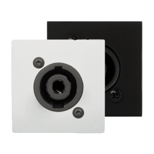 AUDAC CP 45 SPES/B Connection plate D-size speaker 45 X 45 mm - solderless Black version