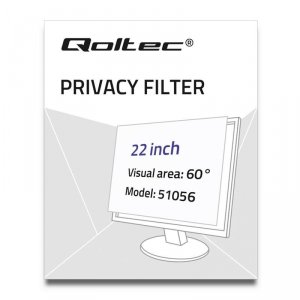 Filtr prywatyzujący RODO Qoltec 22 cale (16:10)