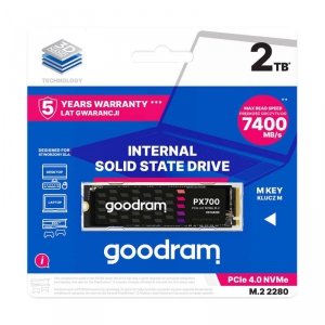 Dysk SSD GOODRAM PX700 2TB PCIe NVMe M.2 2280 (7400/6500) RETAIL