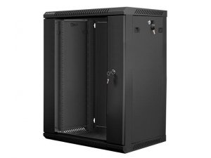 Szafa instalacyjna Rack wisząca 19 cali 15U 600x450 czarna Lanberg (flat pack)
