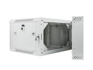 Szafa instalacyjna Rack dwusekcyjna wisząca 19 cali 6U 600x600 szara Lanberg (flat pack)