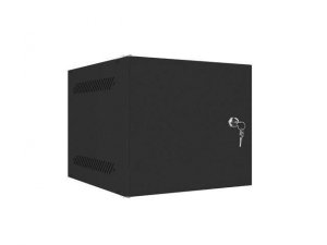 Szafa instalacyjna Rack wisząca 10 cali 6U 280x310mm czarna Lanberg (flat pack) drzwi metalowe