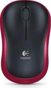 Mysz bezprzewodowa Logitech M185 optyczna czarno-czerwona