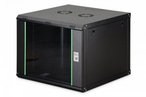 Digitus Szafa sieciowa wisząca Dynamic 19 9U rack 474x600x600mm, drzwi szyba, czarna, niezłożona, 60kg