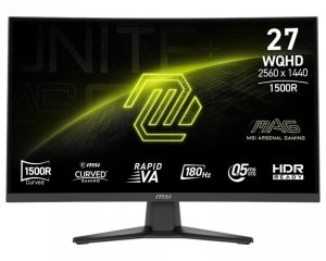 MSI Monitor komputerowy  MAG 275CQF E18 27 cali LED/WQHD/LED/Curved/180Hz/czarny