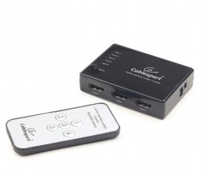 Gembird Przełącznik HDMI z pilotem - pięć nadajników jeden      odbiornik