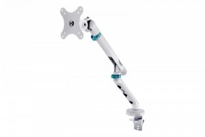Digitus Ramię biurkowe pojedyncze z zaciskiem i sprężyną mechaniczną 1x LCD max. 35 10kg, VESA: 75x75, 100x100, białe
