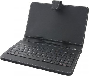 Esperanza KLAWIATURA + ETUI DO TABLETÓW 7 cali EK123 MADERA / SKÓRA            EKOLOGICZNA /  STAND / CZARNE