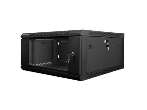 Lanberg Szafa instalacyjna wisząca 19'' 4U 600X600mm czarna (drzwi szklane)
