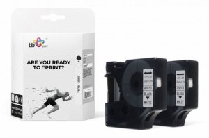 TB Print Taśma TBTD-45013 do DYMO Czarny na Białym 12x7mm 2szt.barwiąca