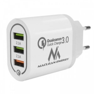 Maclean Ładowarka sieciowa QC 3xUSB MCE479W