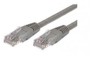 TB Kabel Patchcord miedziany kat.5e RJ45 UTP 3m. szary  - paczka 10 sztuk