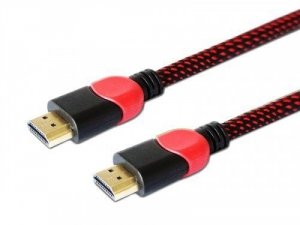 Savio Kabel HDMI 2.0 dedykowany do PC czerwono-czarny 3 m, GCL-04