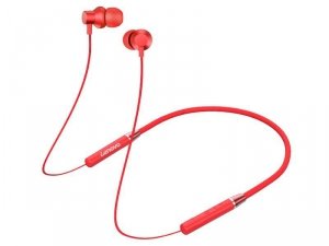 Lenovo słuchawki douszne bluetooth HE05 czerwon