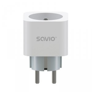 Savio Inteligentne gniazdko Wi-Fi 16A Pomiar zużycia energii, AS-01 Białe