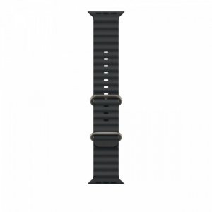 Apple Pasek Ocean w kolorze czarnym do koperty 49 mm - elementy z tytanu w kolorze naturalnym