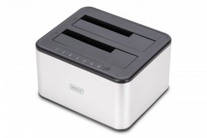 Digitus Stacja dokująca USB 3.0 Super Speed do 2x SSD/HDD 2.5/3.5 cali SATA III max.2x20TB z funkcją klonowania