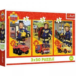 Trefl Puzzle 3x50 elementów Ekipa z remizy Strażak Sam