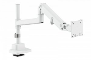 Digitus Ramię biurkowe pojedyncze z zaciskiem i sprężyną gazową 1x LCD max. 57 27kg, VESA: 75x75, 100x100, białe