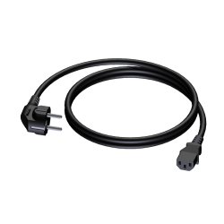 Procab CAB490/1 Power cable - schuko male - euro power female - PVC lead - 3 x 1.5 mm² 1 meter