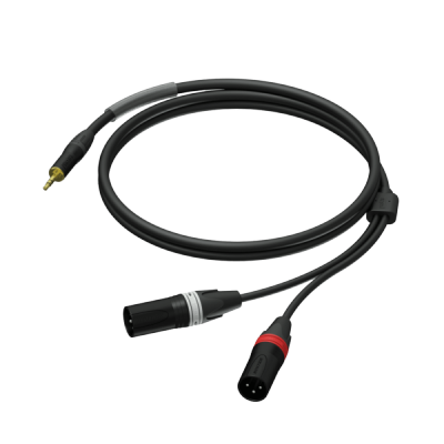 PROCAB PRA712/3 3.5 mm male stereo - 2 x XLR male - UltraFlex™ 3 meter