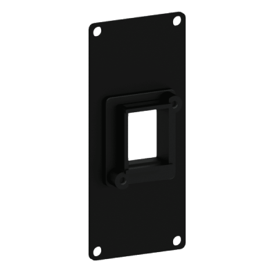 CAYMON CASY106/B Casy 1 space cover plate - 1x  Keystone adapter Black version