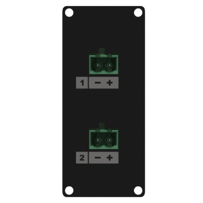 CAYMON CASY 148/B CASY 1 space speaker level 2x 2-pin terminal block to 2-pin terminal block Black ve