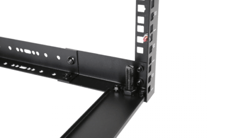 CAYMON OPR303A/B 19 cali in depth adjustable open frame rack - 3 unit - 300 ~ 450mm Black