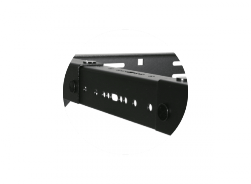 CAYMON OPR309A/B 19 cali in depth adjustable open frame rack - 9 unit - 300 ~ 450mm Black