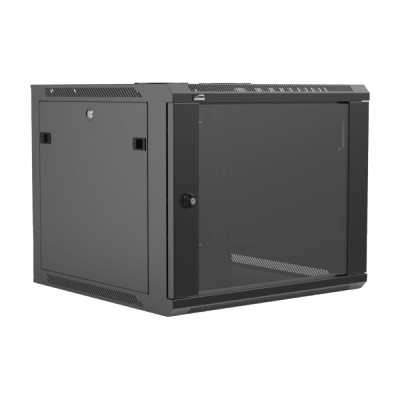 CAYMON WPR609R/B 19” wall mount rack - 9 units - 600mm depth - Removable back Black version