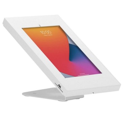 Uchwyt reklamowy do tabletu Maclean, ścienny/biurkowy z blokadą, 9.7 cali-11 cali, iPad/iPad Air/iPad Pro, Samsung Galaxy Tab 