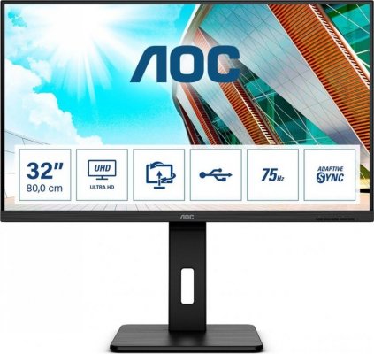 Monitor AOC 31,5 cali U32P2 2xHDMI DP 4xUSB 3.1 głośniki