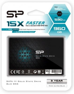 Dysk SSD Silicon Power S55 960GB 2.5 cali SATA3 (560/530) 7mm