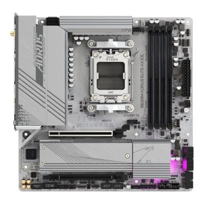 Płyta Gigabyte B650M A ELITE AX ICE /AMD B650/DDR5/SATA3/M.2/USB3.2/PCIe5.0/WiFi/BT/AM5/mATX