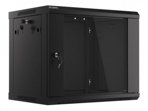 Szafa instalacyjna Rack wisząca 19 cali 9U 600x450 czarna Lanberg (flat pack)