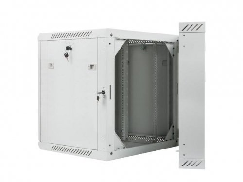 Szafa instalacyjna Rack dwusekcyjna wisząca 19 cali 12U 600x600 szara Lanberg (flat pack)